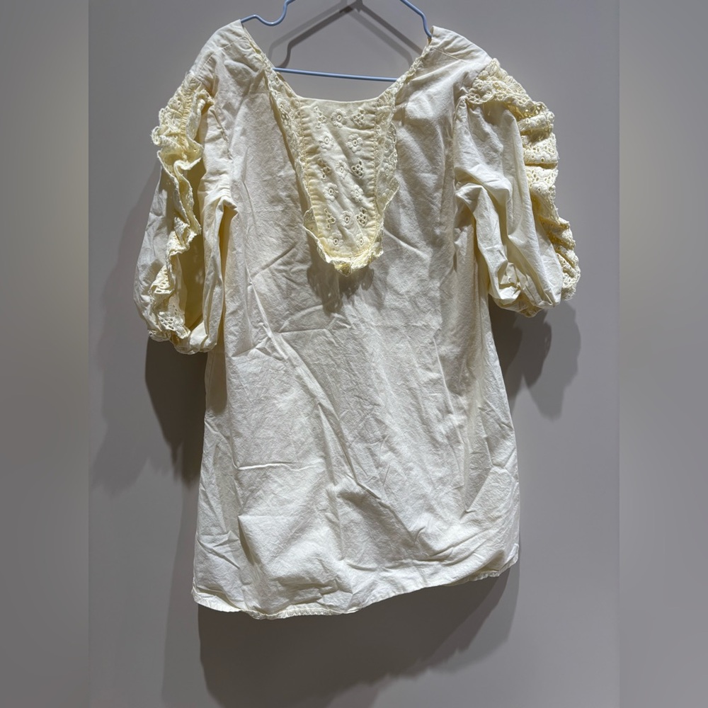 Tartine et Chocolat butter yellow cotton girls dress 10A